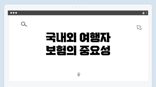 국내외 여행자 보험의 중요성