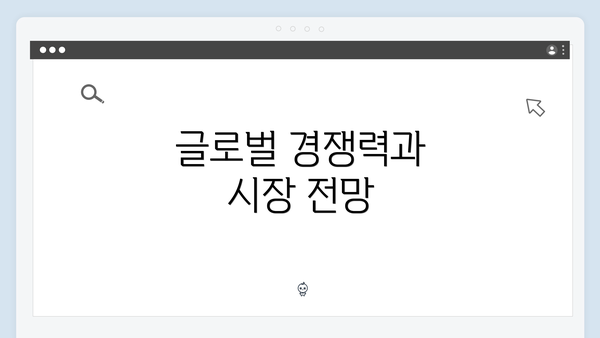 글로벌 경쟁력과 시장 전망