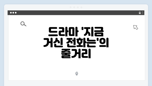 드라마 '지금 거신 전화는'의 줄거리