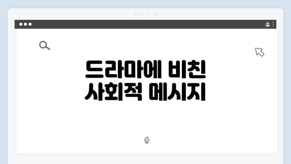 드라마에 비친 사회적 메시지