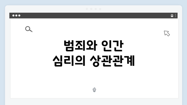 범죄와 인간 심리의 상관관계