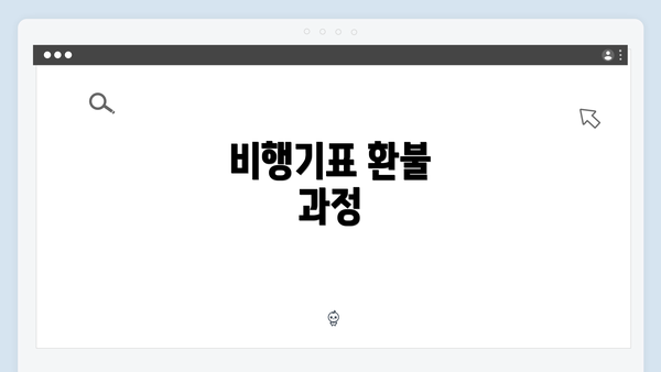 비행기표 환불 과정