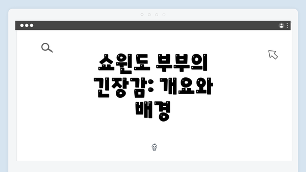 쇼윈도 부부의 긴장감: 개요와 배경