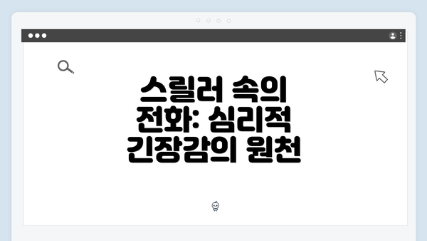 스릴러 속의 전화: 심리적 긴장감의 원천