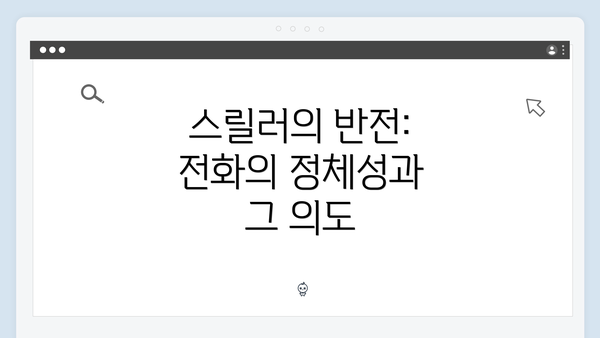 스릴러의 반전: 전화의 정체성과 그 의도