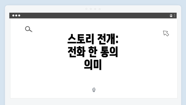 스토리 전개: 전화 한 통의 의미