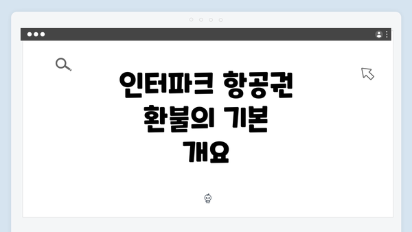 인터파크 항공권 환불의 기본 개요