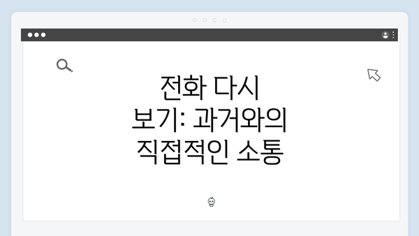 전화 다시 보기: 과거와의 직접적인 소통