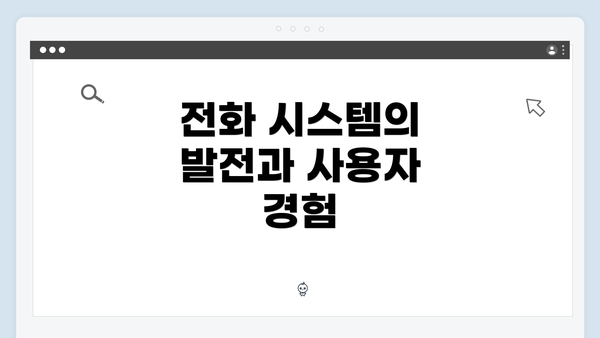 전화 시스템의 발전과 사용자 경험