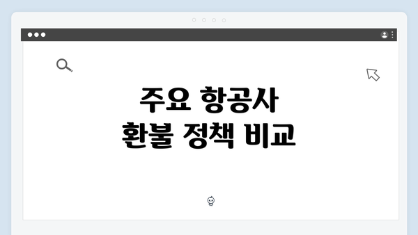 주요 항공사 환불 정책 비교