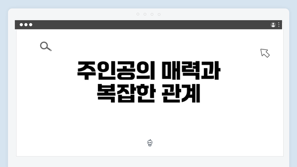 주인공의 매력과 복잡한 관계