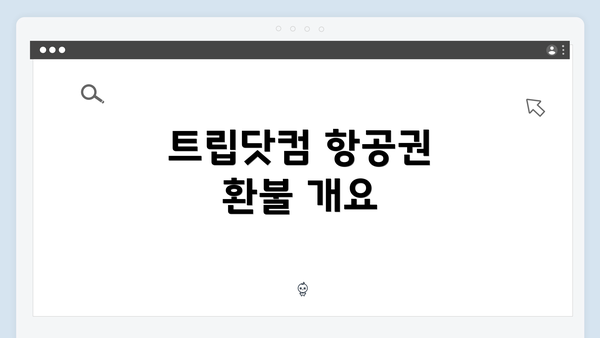 트립닷컴 항공권 환불 개요