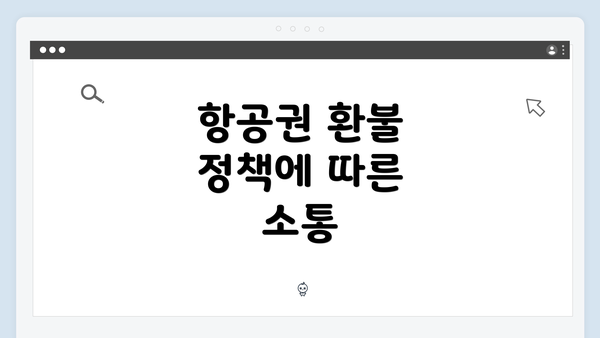 항공권 환불 정책에 따른 소통