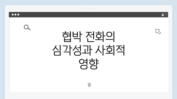 협박 전화의 심각성과 사회적 영향