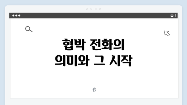 협박 전화의 의미와 그 시작