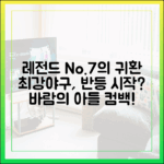 이종범 감독의 7번 귀환, 최강야구 반등의 신호탄일까?