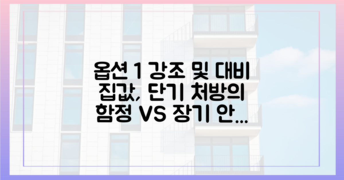 단기적 처방 vs 장기적 집값 안정