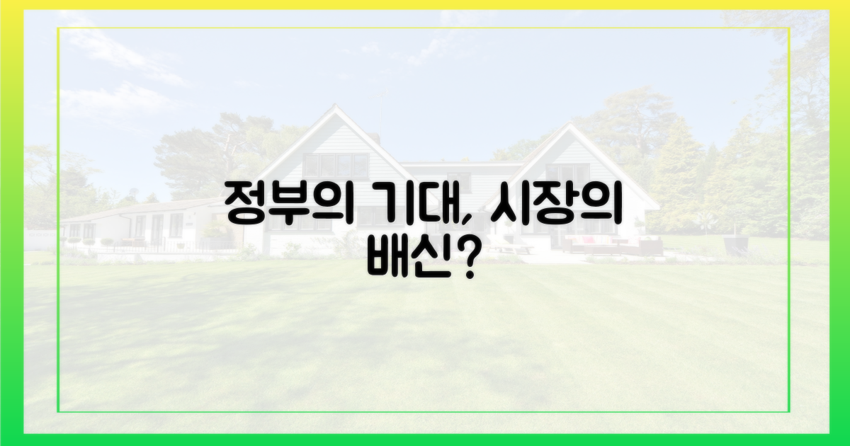 정부의 기대 효과 vs 시장의 반응