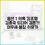 ‘새신랑’ 김종국, 미우새 불참은 결혼 시그널일까?