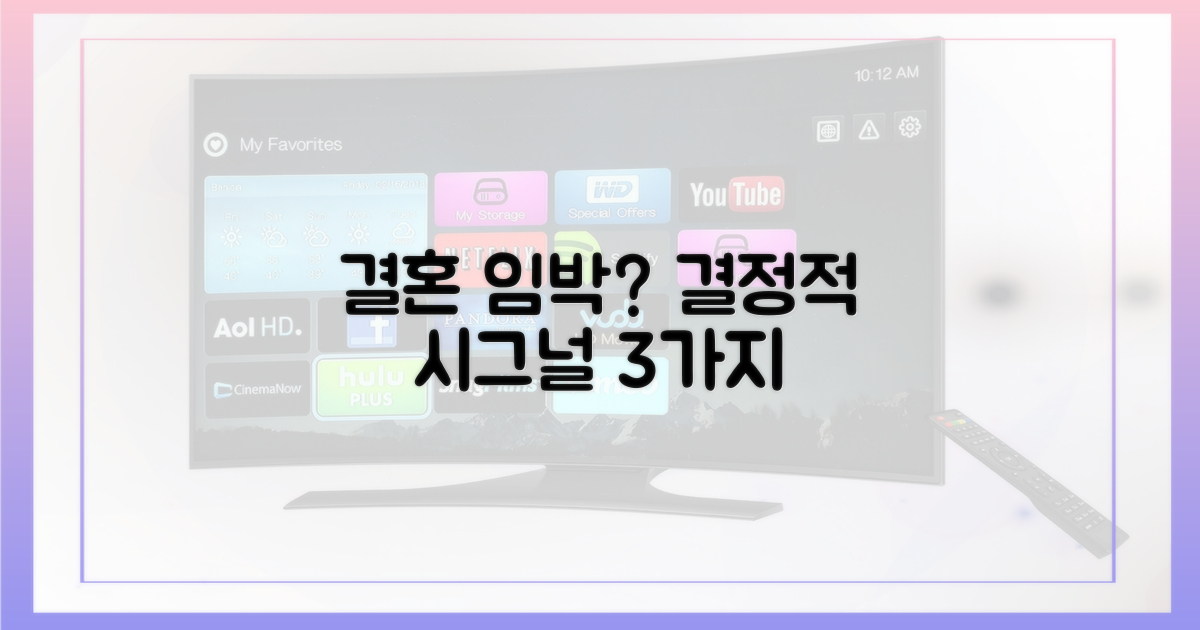 결혼설 불지핀 3가지 결정적 시그널