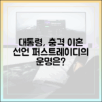 대통령의 충격 이혼 요구: 퍼스트레이디 마스터하기