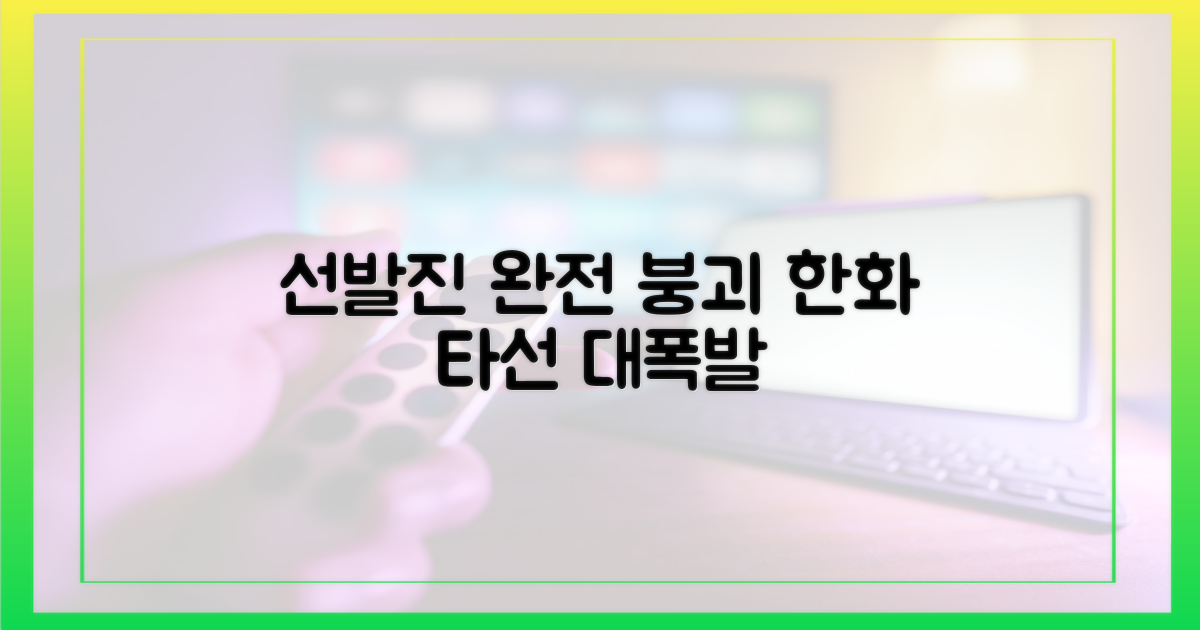 무너진 선발진, 한화 타선에 '속수무책