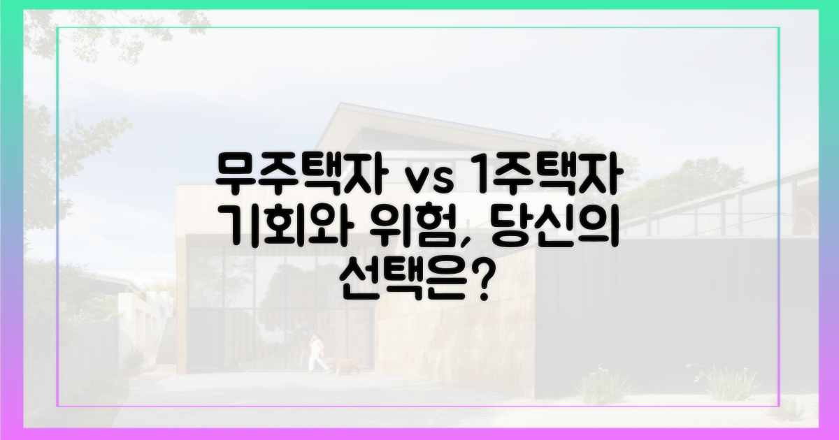 기회와 위험: 무주택자와 1주택자의 셈법