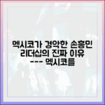 멕시코도 홀린 손흥민 리더십, 그 비결은 무엇일까요?