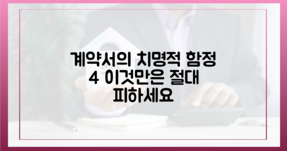 계약 시 피해야 할 4가지 함정