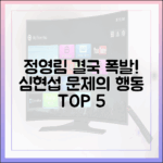 심현섭, 정영림 신경 긁은 문제의 행동 5가지