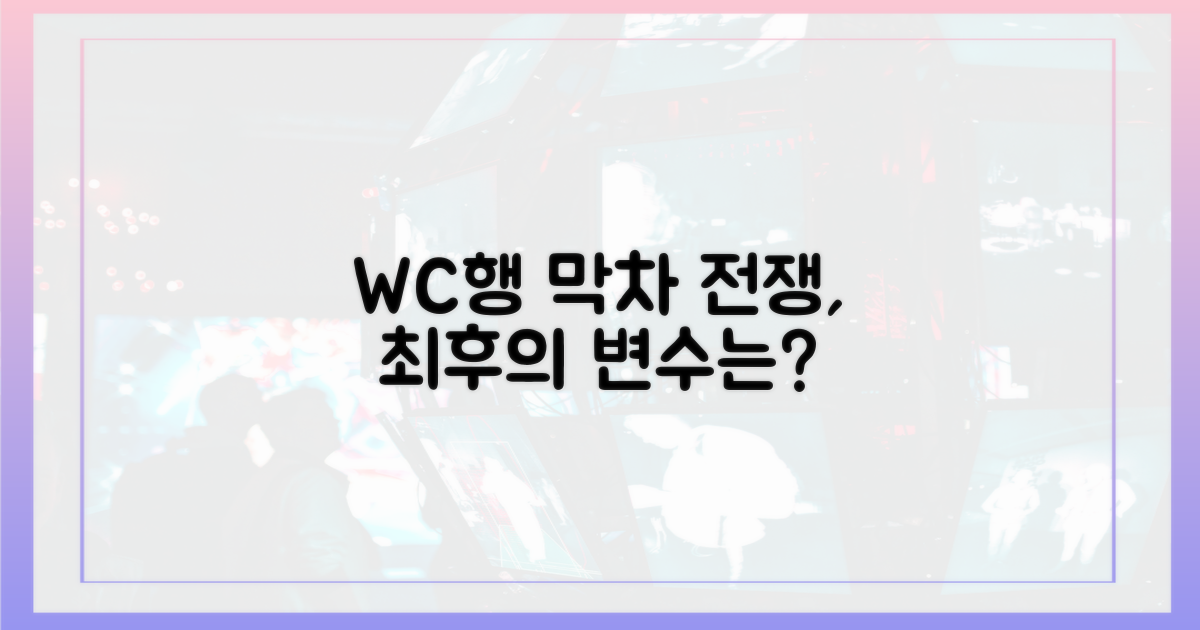피 말리는 WC 경쟁, 남은 변수는?