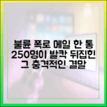 불륜 다 알아' 250명에게 보낸 메일의 충격 결과 3가지