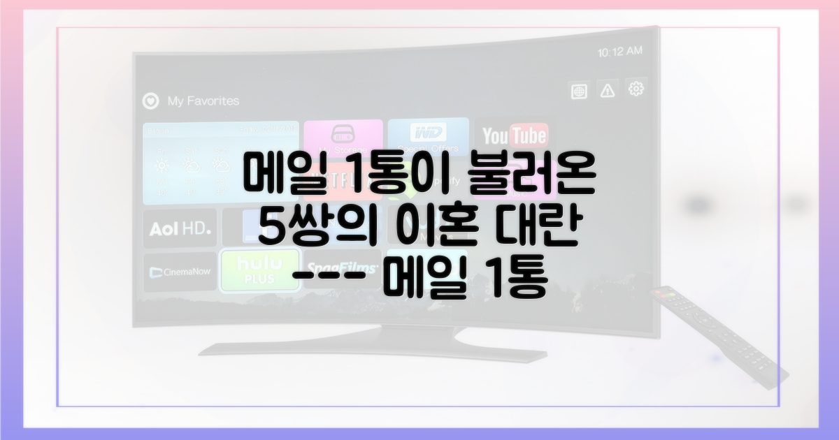1통의 메일이 불러온 5건의 이혼 위기