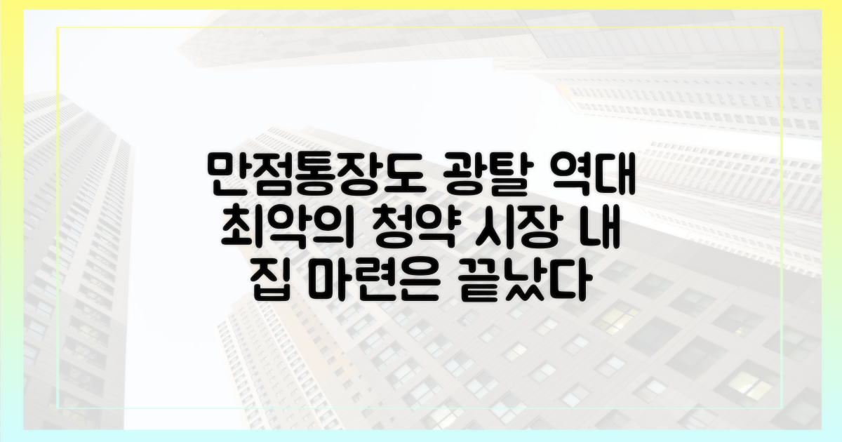 만점통장도 무용지물, 청약 시장 현주소