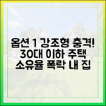 30대 이하 주택 소유 급감, 내 집 마련은 꿈일 뿐일까?