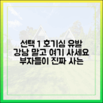 현금부자만 강남 아파트? 뜻밖 동네 완벽 가이드