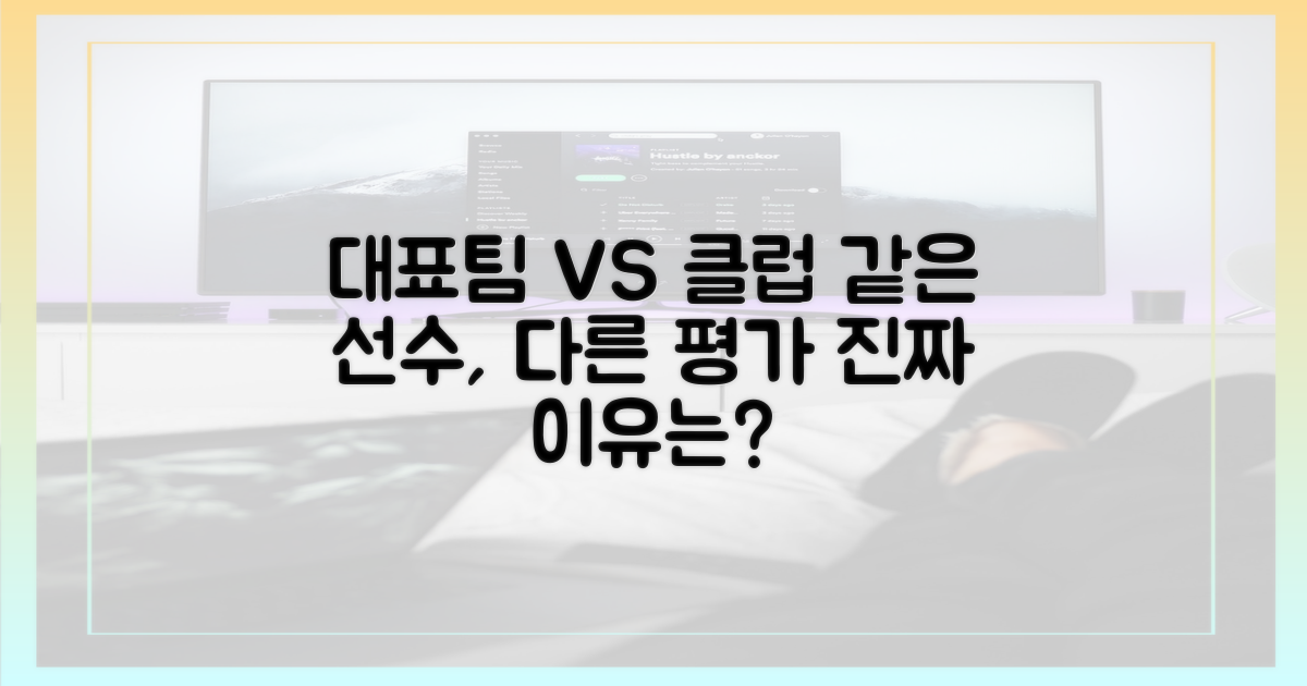 대표팀 vs 클럽, 같은 활약 다른 의미