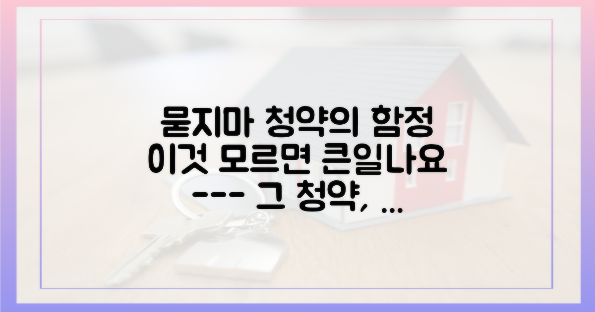 묻지마 청약은 금물, 따져볼 리스크
