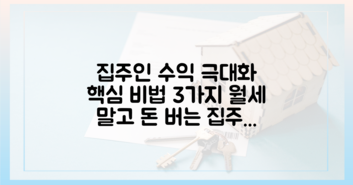 집주인의 3가지 핵심 수익 모델