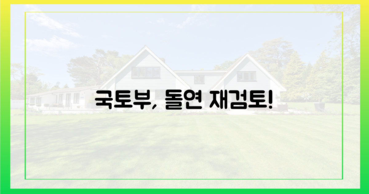 국토부 재검토, 왜?
