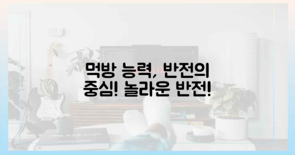 먹방 능력, '반전'의 중심에 서다