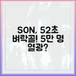 슈퍼스타 SON, 52초 벼락골, 5만 명을 사로잡았을까?