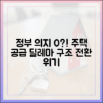 미진 주택공급, 정부 의지 0가지? 구조 전환 딜레마