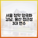 서울 청약시장 2극화: 강남·용산 접근성 3대 변수