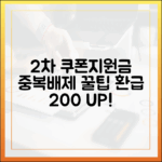놀라운 궁합! 2차 쿠폰&지자체 지원, 중복·배제 체크 꿀팁!