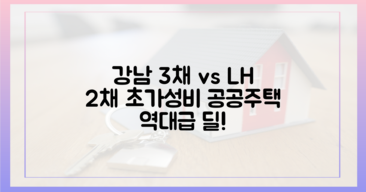 강남 공공주택 3채, LH 2채 예산으로