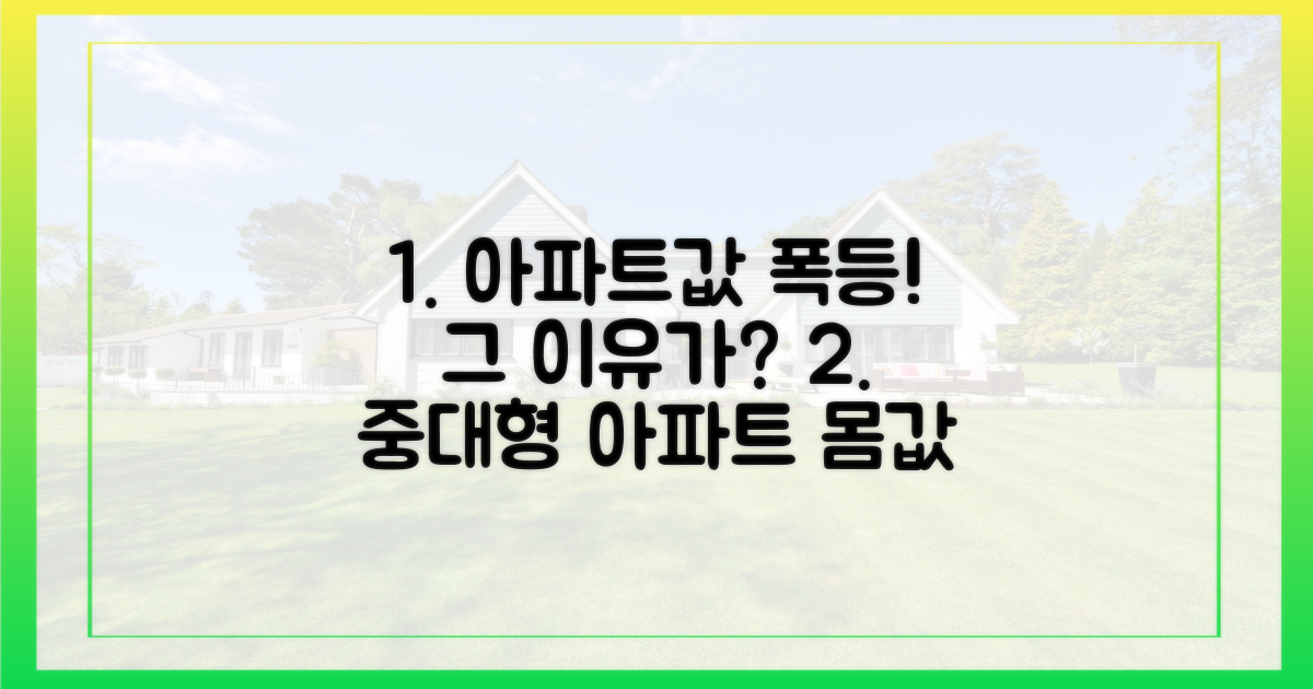 중대형 아파트, 몸값 급등 이유는?