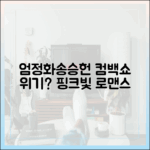 엄정화♥송승헌 컴백쇼, 핑크빛 위기일까? (금쪽같은내스타