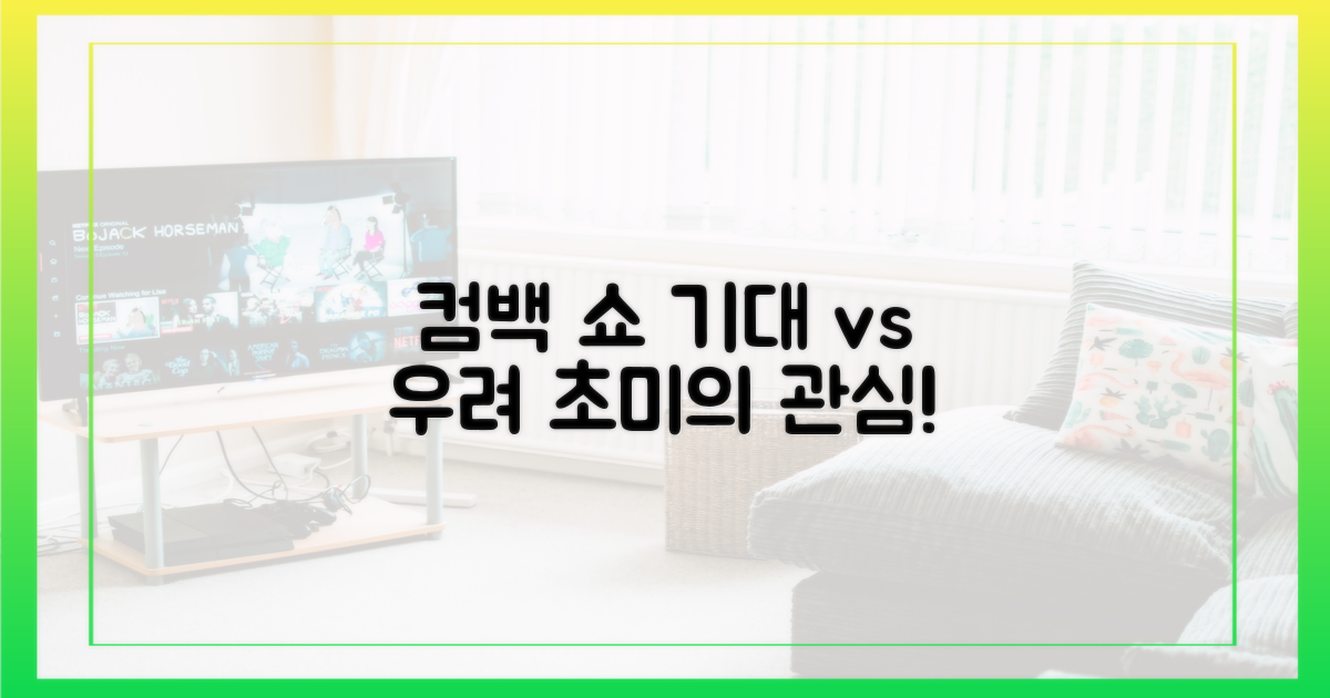 컴백쇼, 기대와 우려 교차