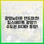 광명뉴타운 최고 입지 '힐스테이트 광명11', 놀라운 수도권 최대어 등판!